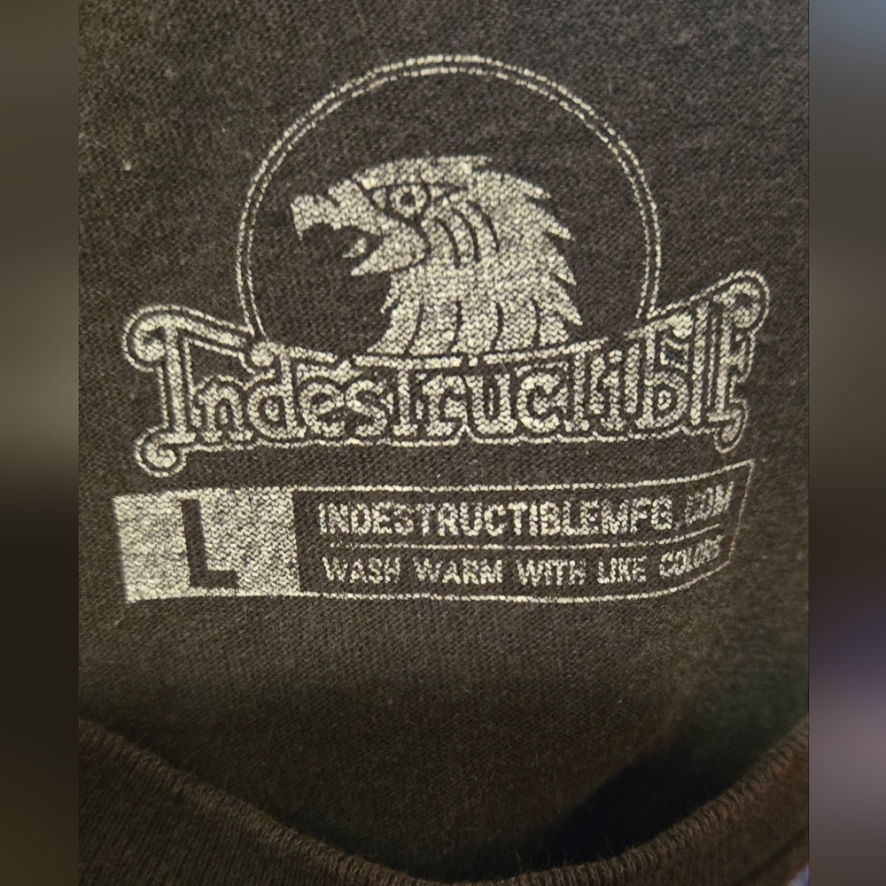 Indestructible Bck Road Black Men's Short Sleeve Tee SzL - Picture 5 of 5
